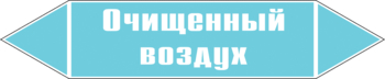 Маркировка трубопровода "очищенный воздух" (пленка, 716х148 мм) - Маркировка трубопроводов - Маркировки трубопроводов "ВОЗДУХ" - Магазин охраны труда и техники безопасности stroiplakat.ru